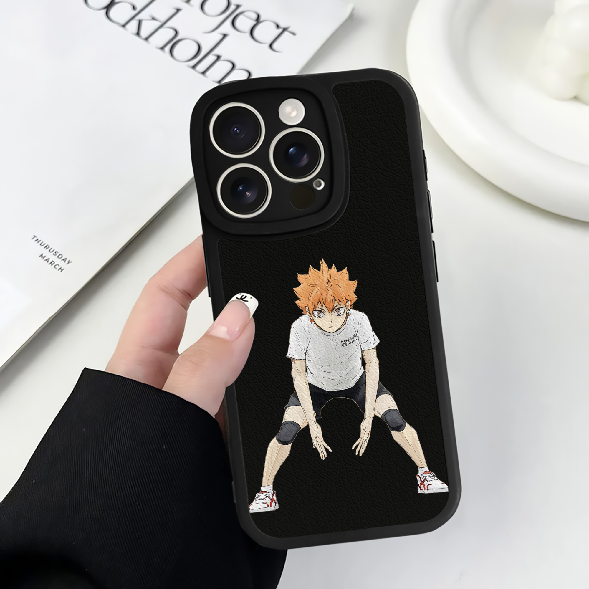 （画像用） ハイキュー!! Haikyu!! 【iPhone 16シリーズ対応】シリコンスマホケース（レザー調） 材質：シリコン